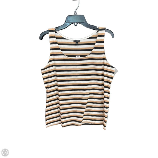 Top Sleeveless By Talbots In Striped Pattern, Size: L