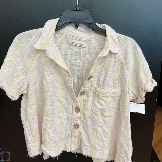 Top Short Sleeve By Free People In Yellow, Size: M
