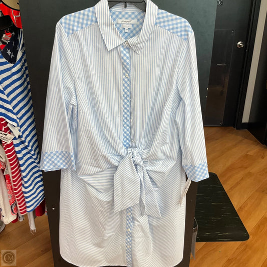 Dress Casual Maxi By Foxcroft In Striped Pattern, Size: 1x