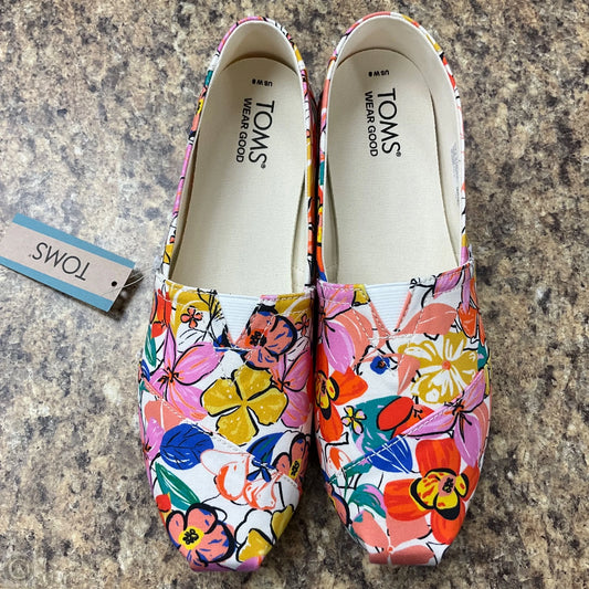 Shoes Flats By Toms In Floral Print, Size: 8