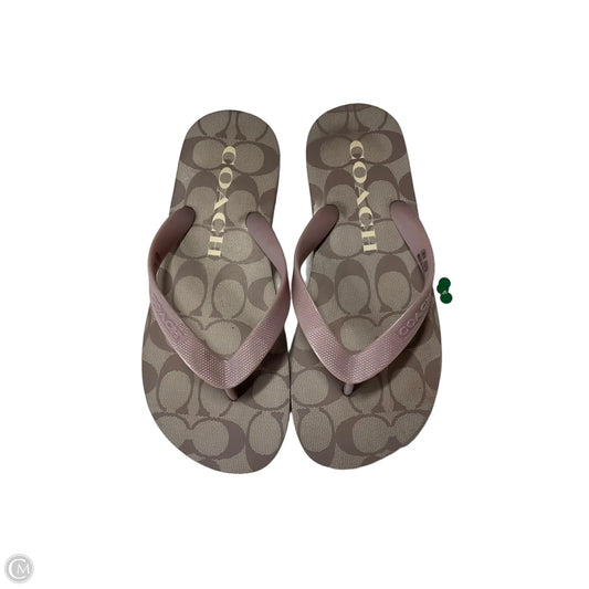 Sandals Designer By Coach In Purple, Size: 6