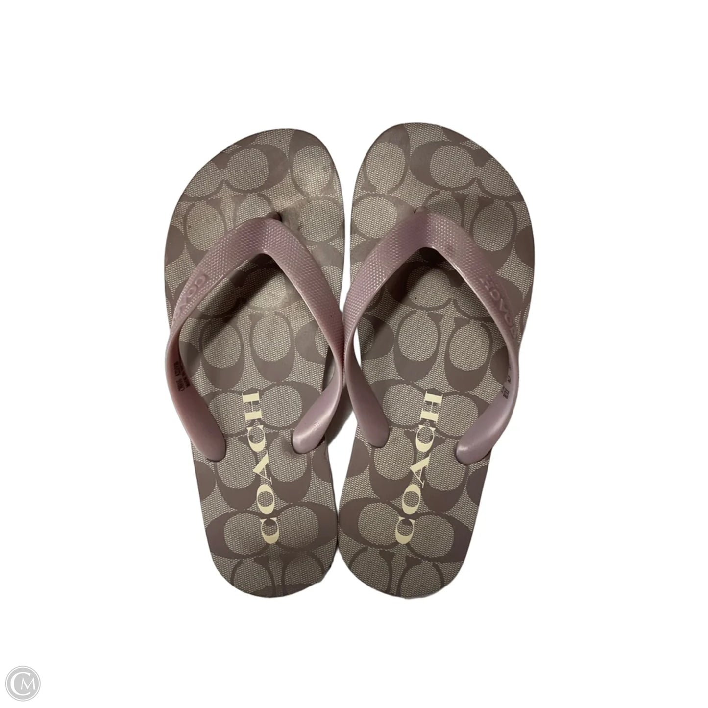 Sandals Designer By Coach In Purple, Size: 6