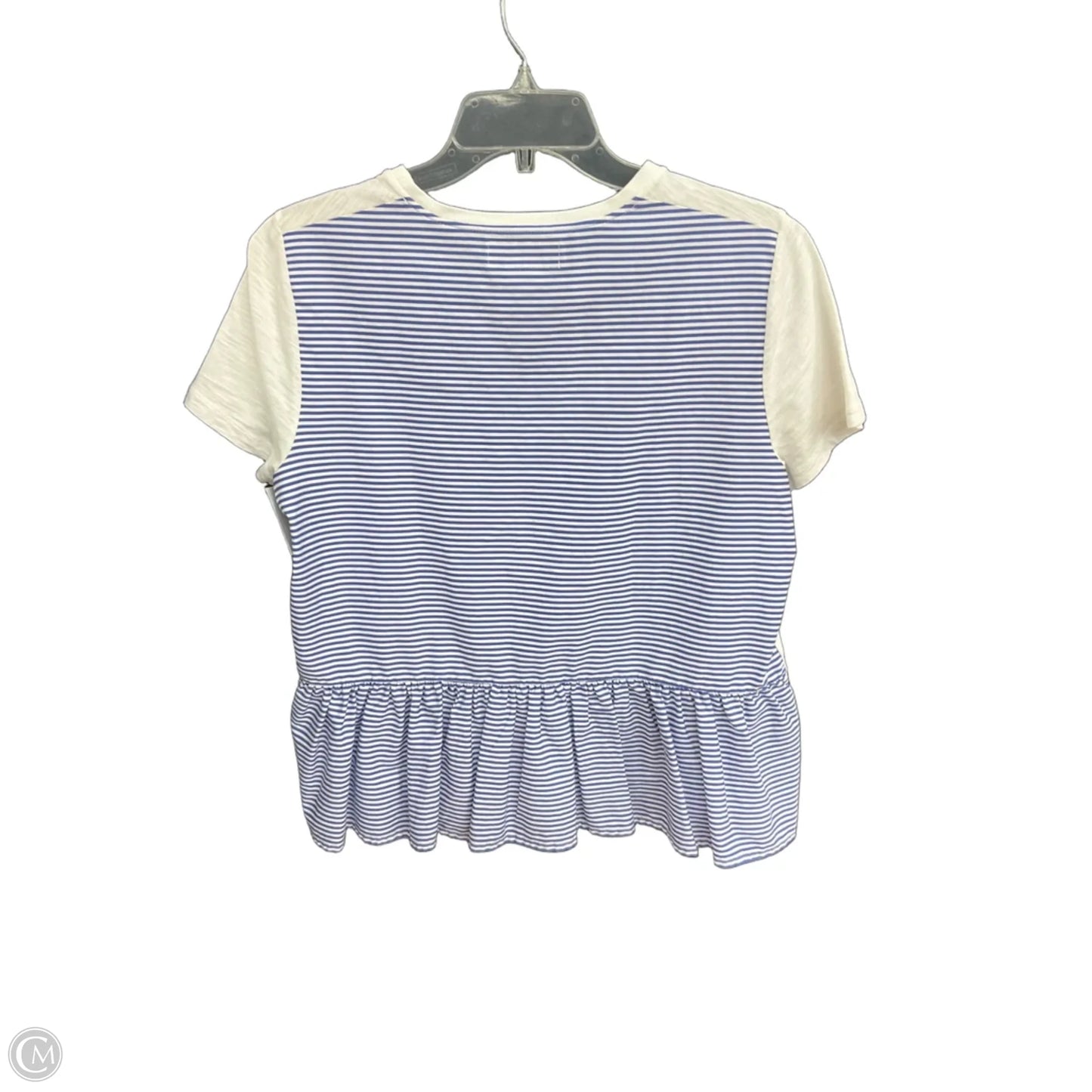 Top Short Sleeve Designer By Kate Spade In White, Size: M