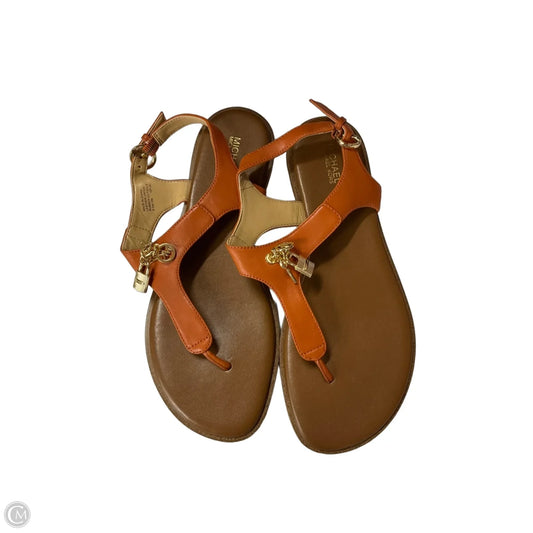 Sandals Designer By Michael Kors In Orange, Size: 8.5