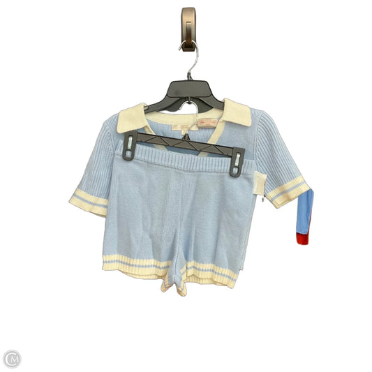 Shorts Set By Flat White In Blue, Size: M