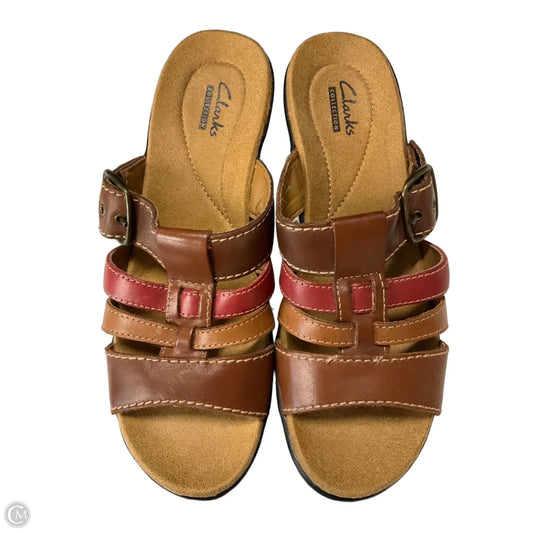Sandals Flats By Clarks In Brown, Size: 7