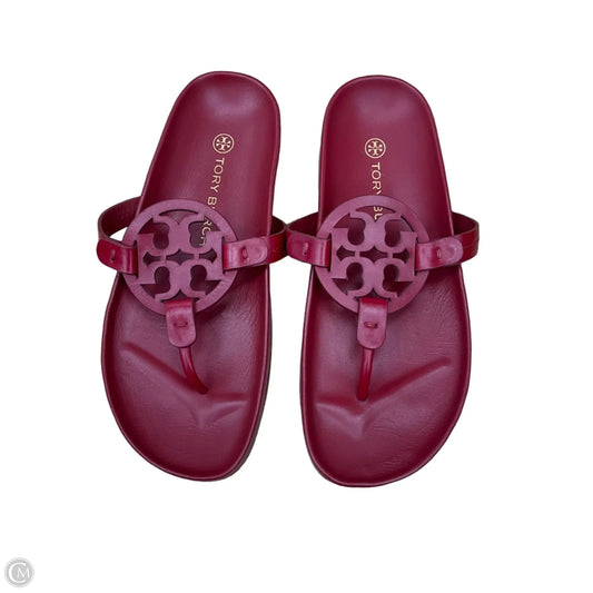 Sandals Designer By Tory Burch In Red, Size: 7