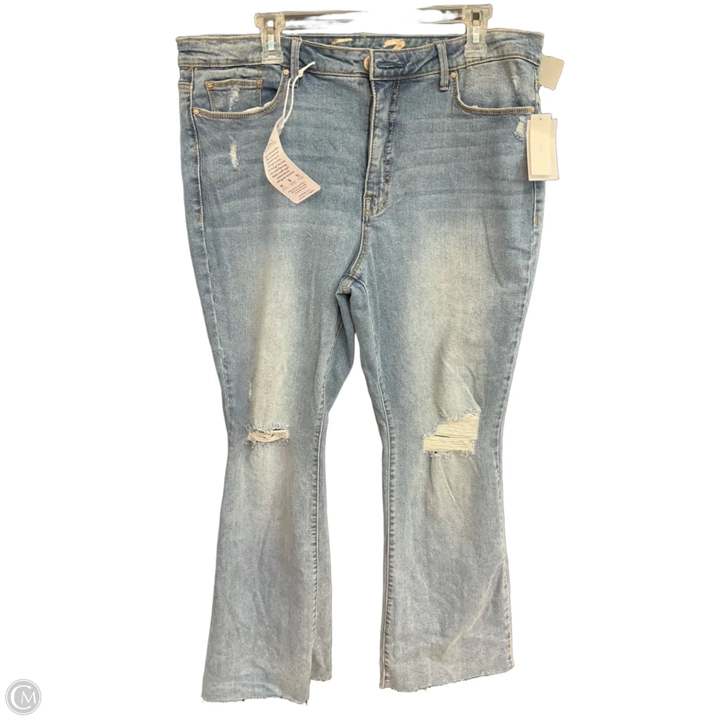 Jeans Flared By Seven 7 In Blue, Size: 16