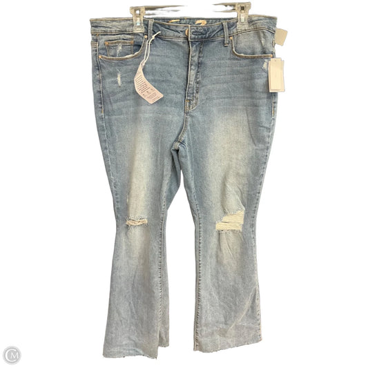 Jeans Flared By Seven 7 In Blue, Size: 16