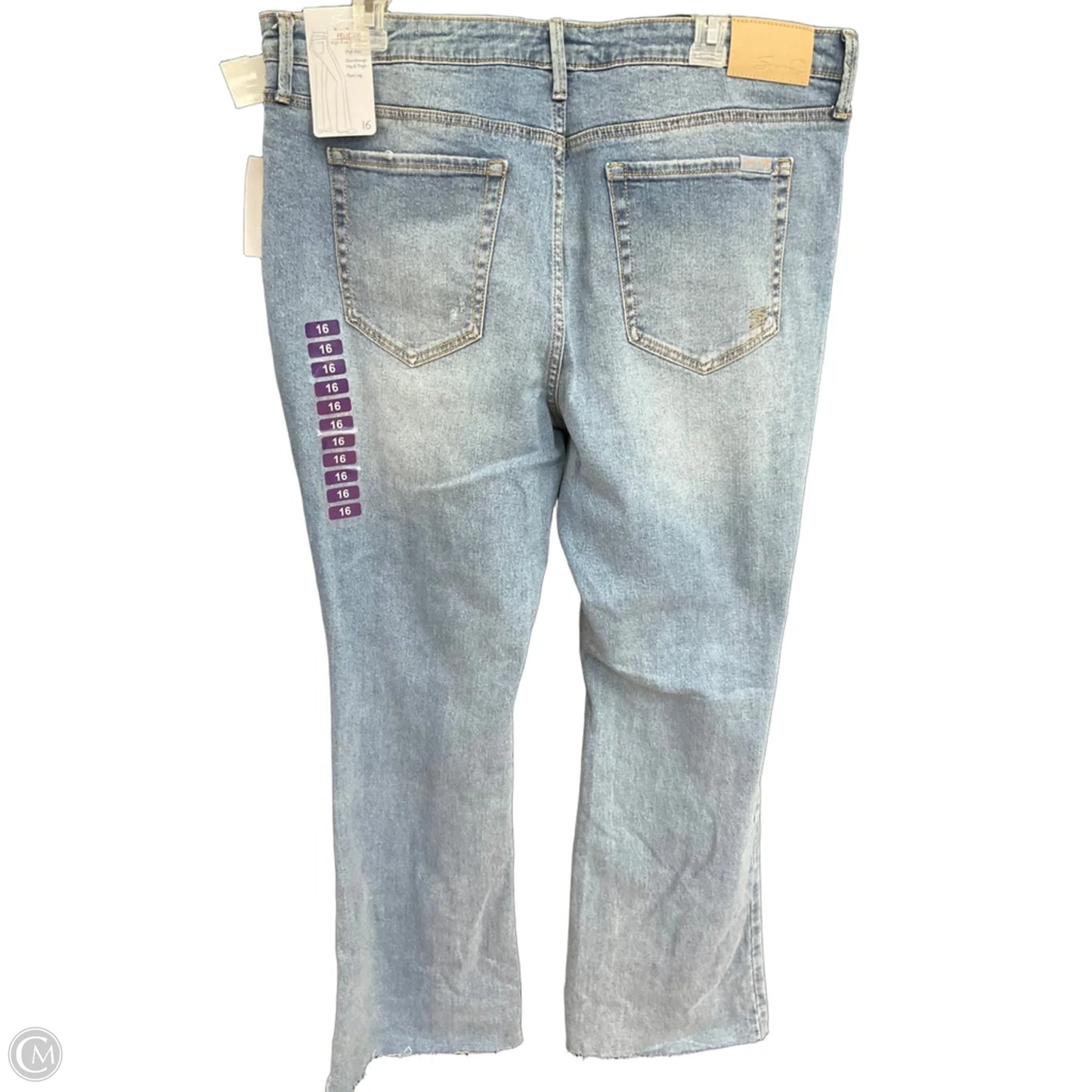 Jeans Flared By Seven 7 In Blue, Size: 16