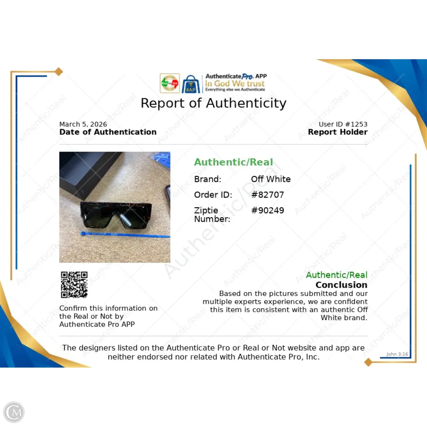 Sunglasses Luxury Designer By Off-white, Size: Medium