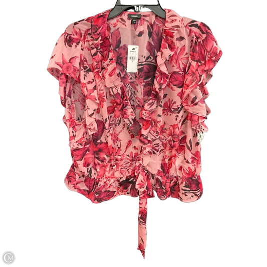 Top Sleeveless By Express In Floral Print, Size: Xl