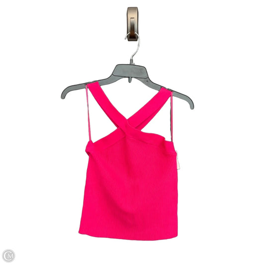 Top Sleeveless Designer By Halston In Pink, Size: M