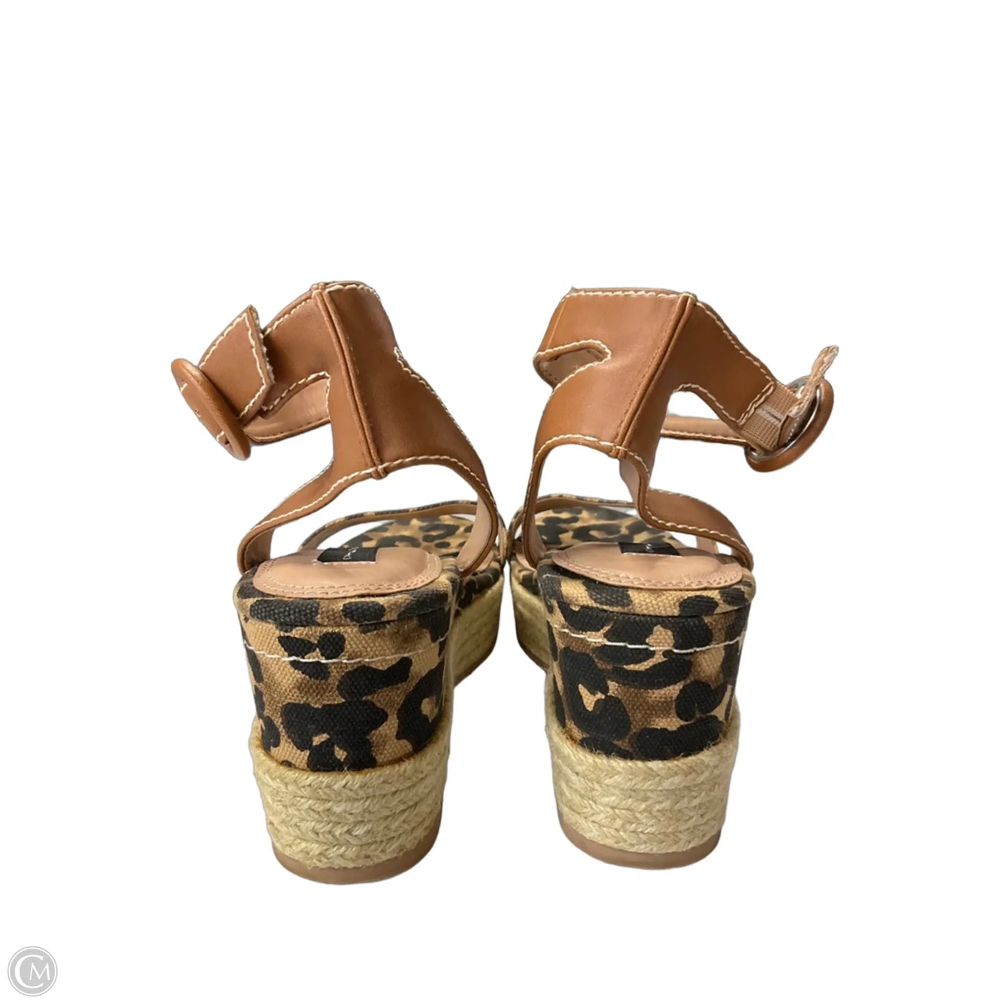 Sandals Heels Wedge By Steve Madden In Animal Print, Size: 8.5