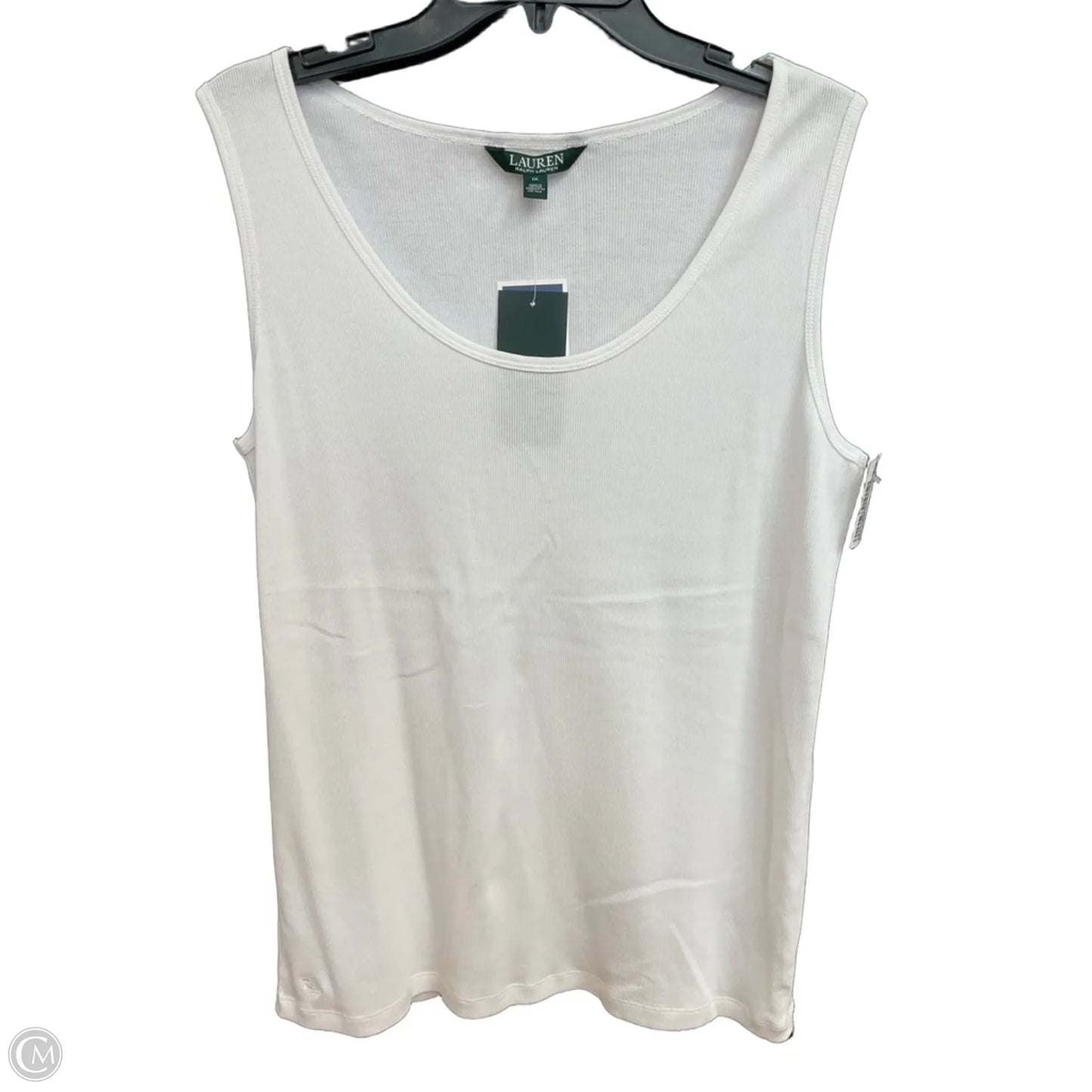 Top Sleeveless By Lauren By Ralph Lauren In White, Size: 1x