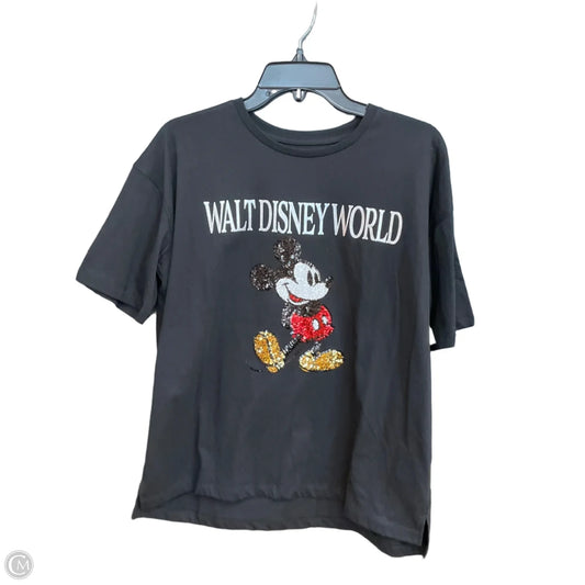 Top Short Sleeve By Disney In Black, Size: S