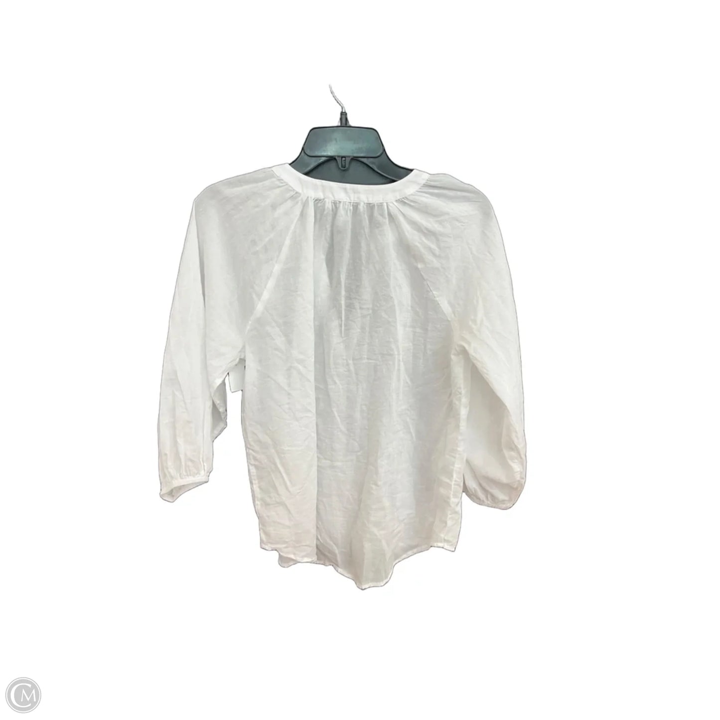 Top Long Sleeve By Ann Taylor In White, Size: S