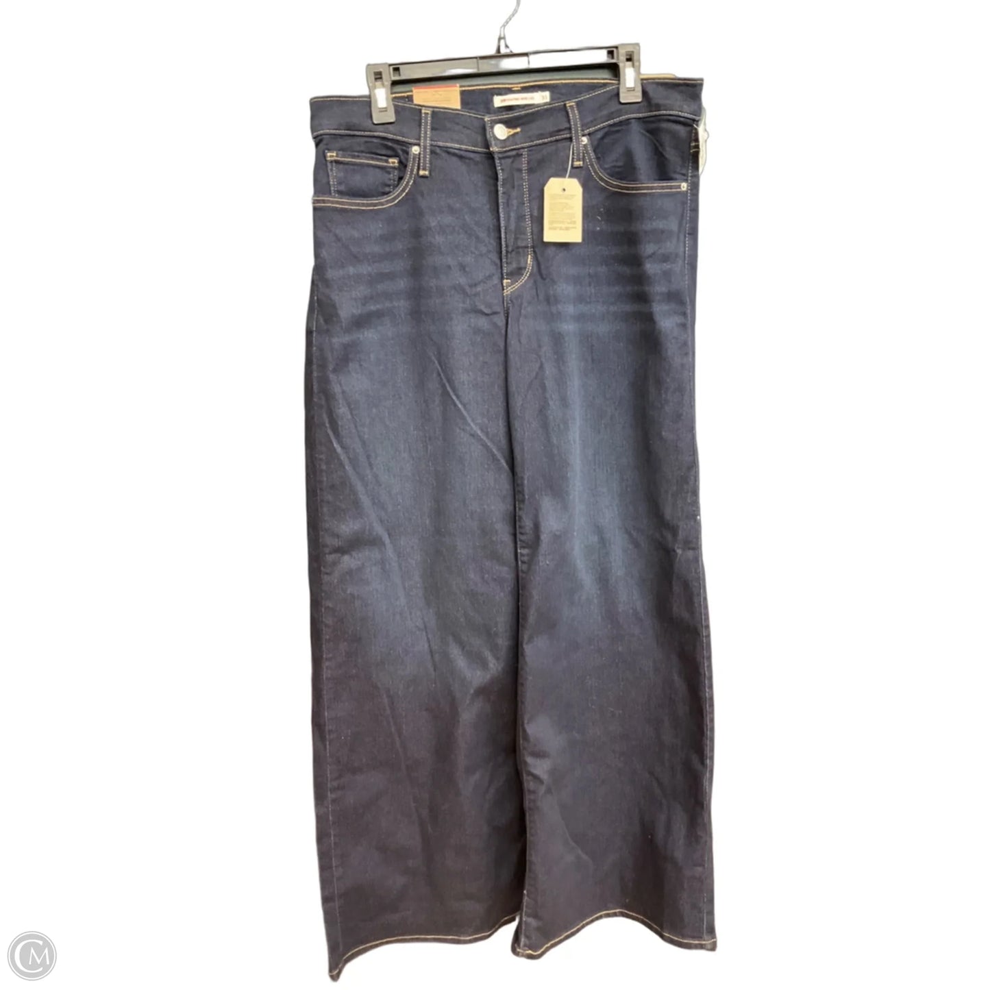Jeans Wide Leg By Levis In Blue, Size: 12