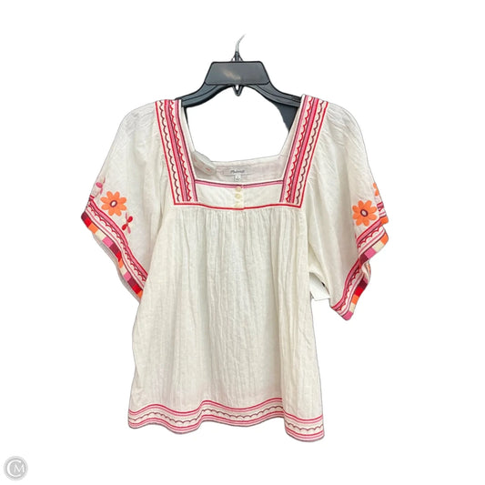Top Short Sleeve By Madewell In Floral Print, Size: S