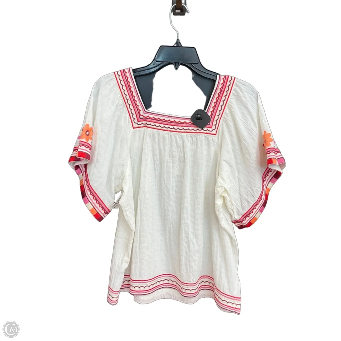Top Short Sleeve By Madewell In Floral Print, Size: S