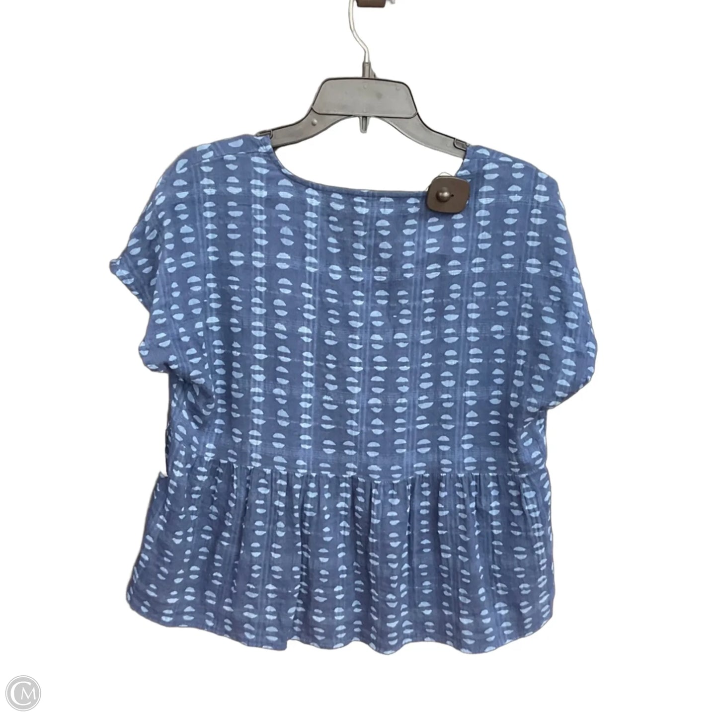 Top Short Sleeve By Madewell In Blue, Size: M