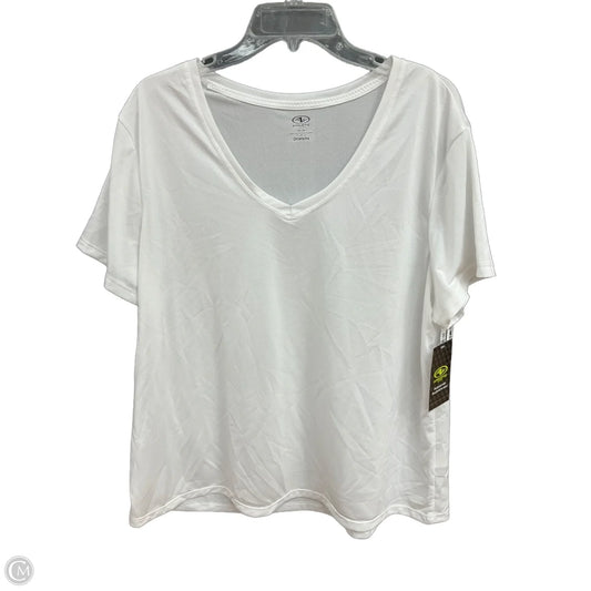Athletic Top Short Sleeve By Athletic Works In White, Size: Xxl