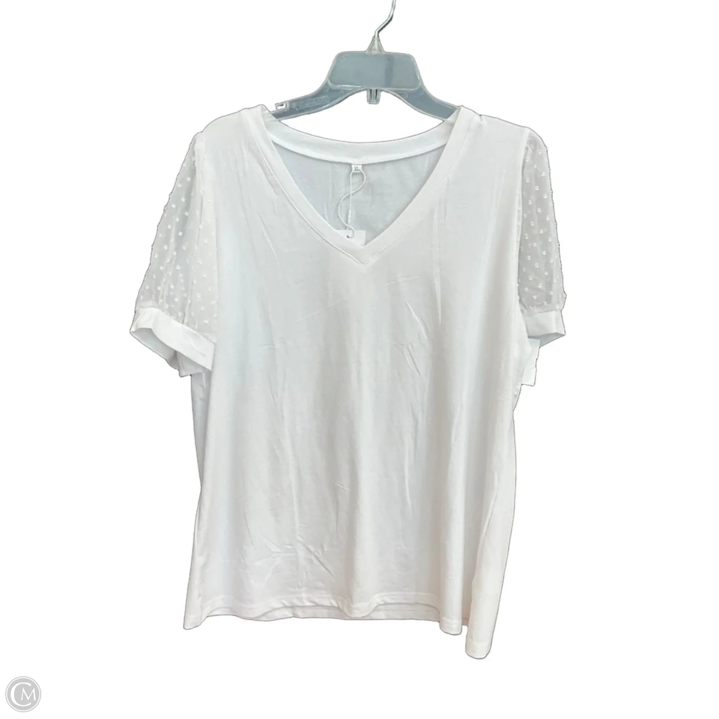 Top Short Sleeve By Cmc In White, Size: Xl