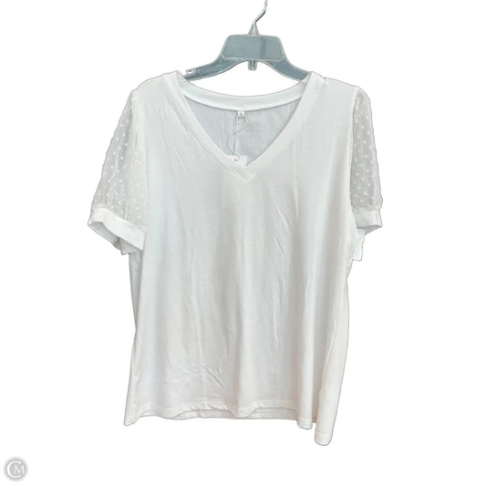 Top Short Sleeve By Cmc In White, Size: Xl