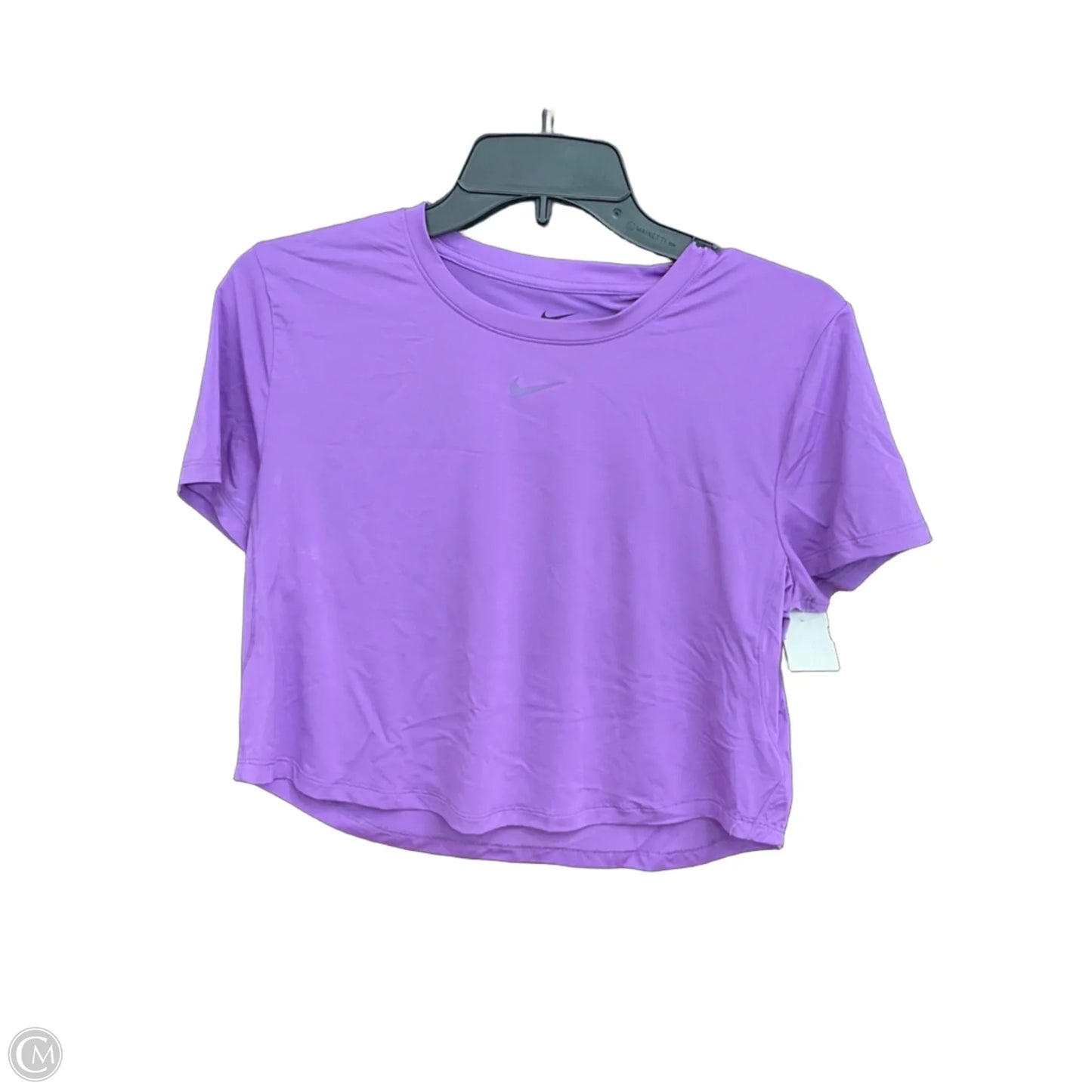 Athletic Top Short Sleeve By Nike In Purple, Size: S
