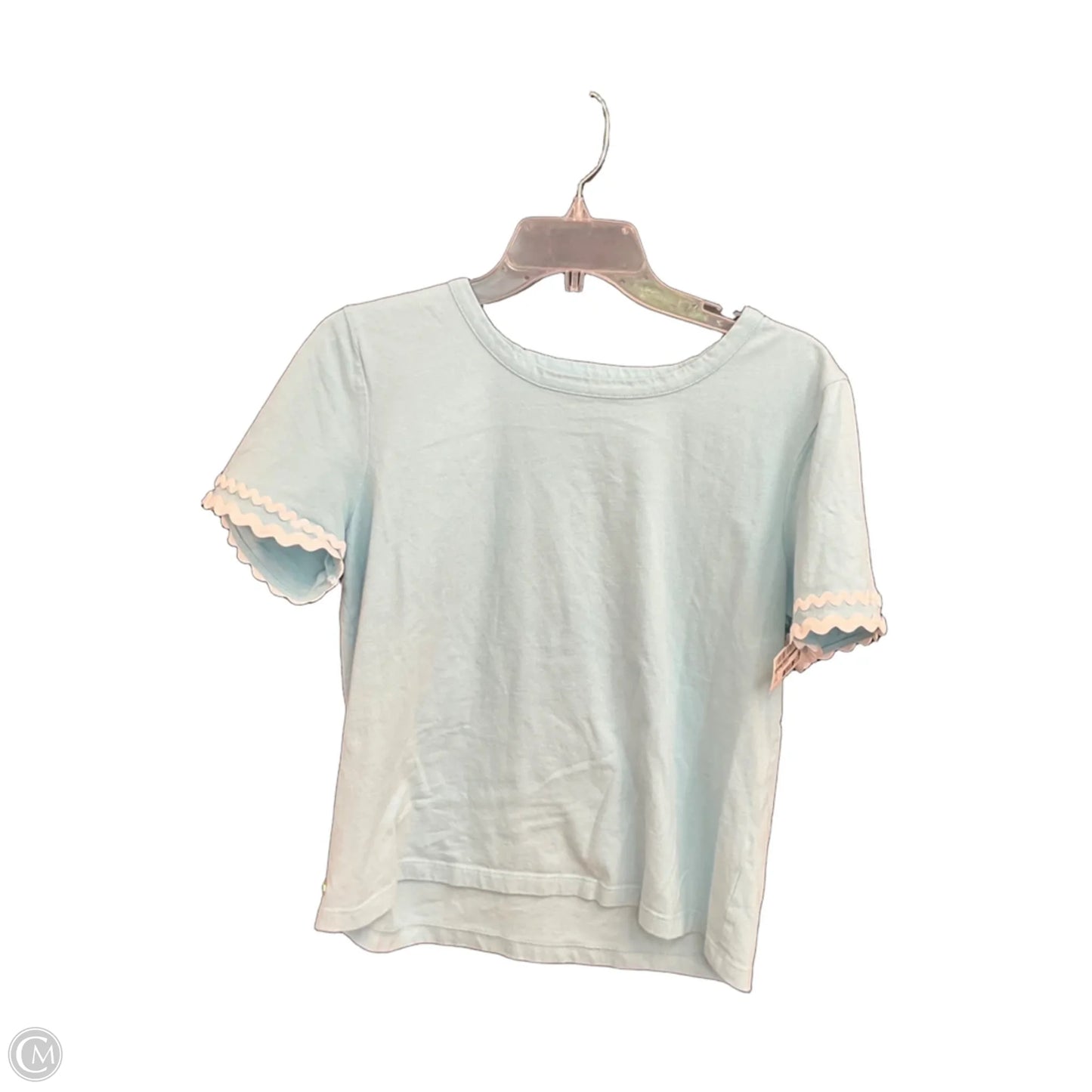 Top Short Sleeve Designer By Lilly Pulitzer In Blue, Size: M