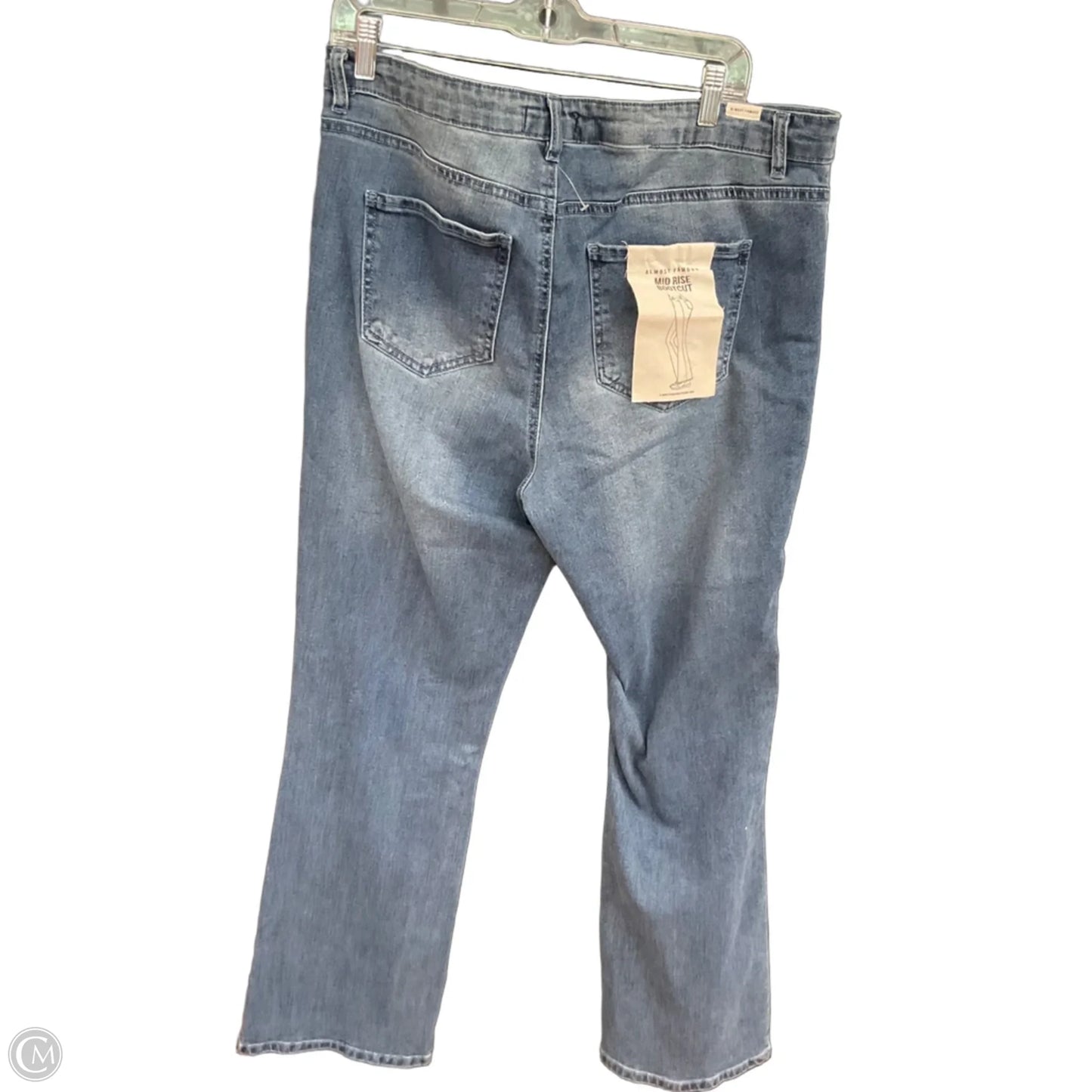 Jeans Boot Cut By Almost Famous In Blue, Size: 20