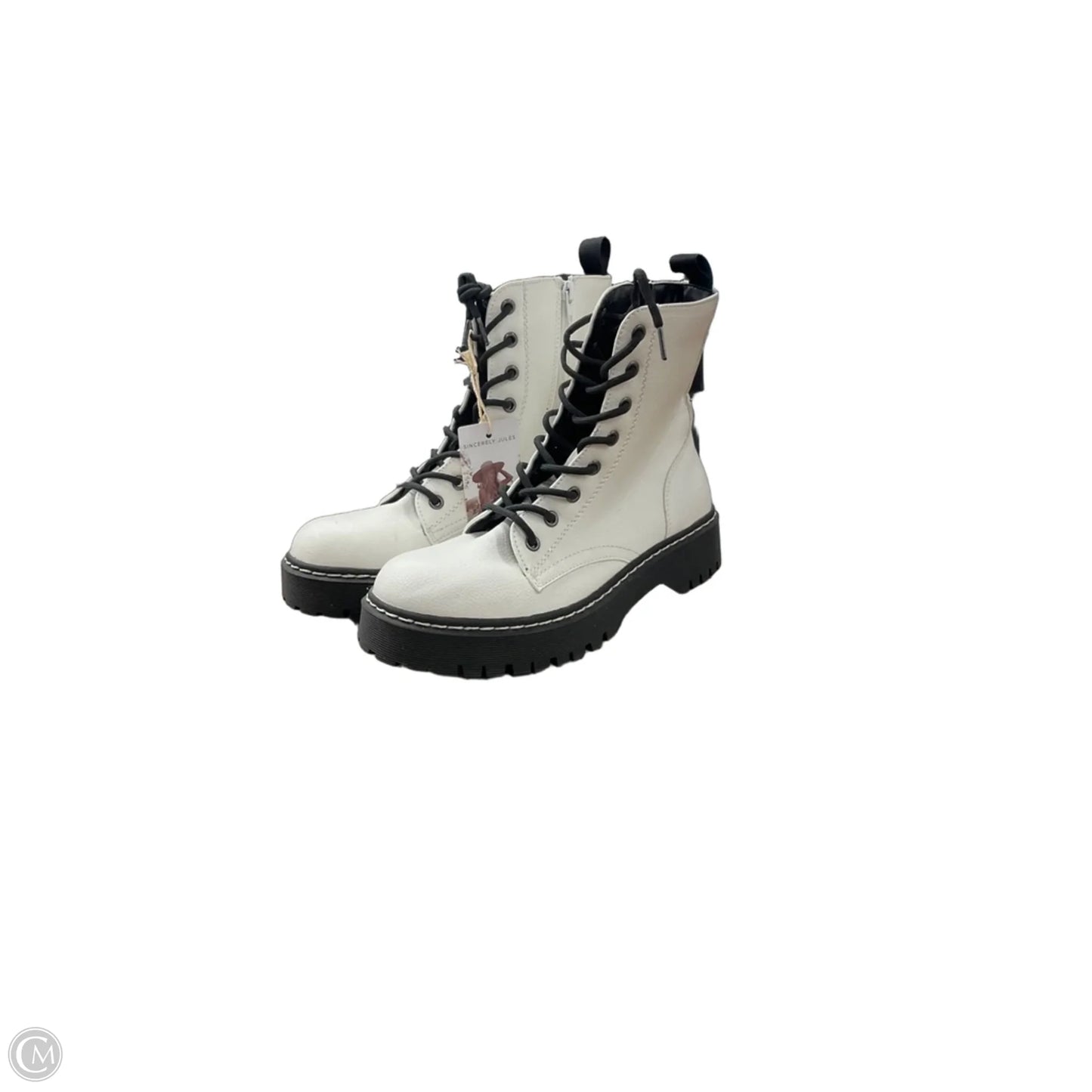 Boots Combat By Sincerely Jules In White, Size: 8