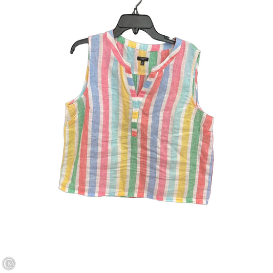 Top Sleeveless By Talbots In Striped Pattern, Size: Xl