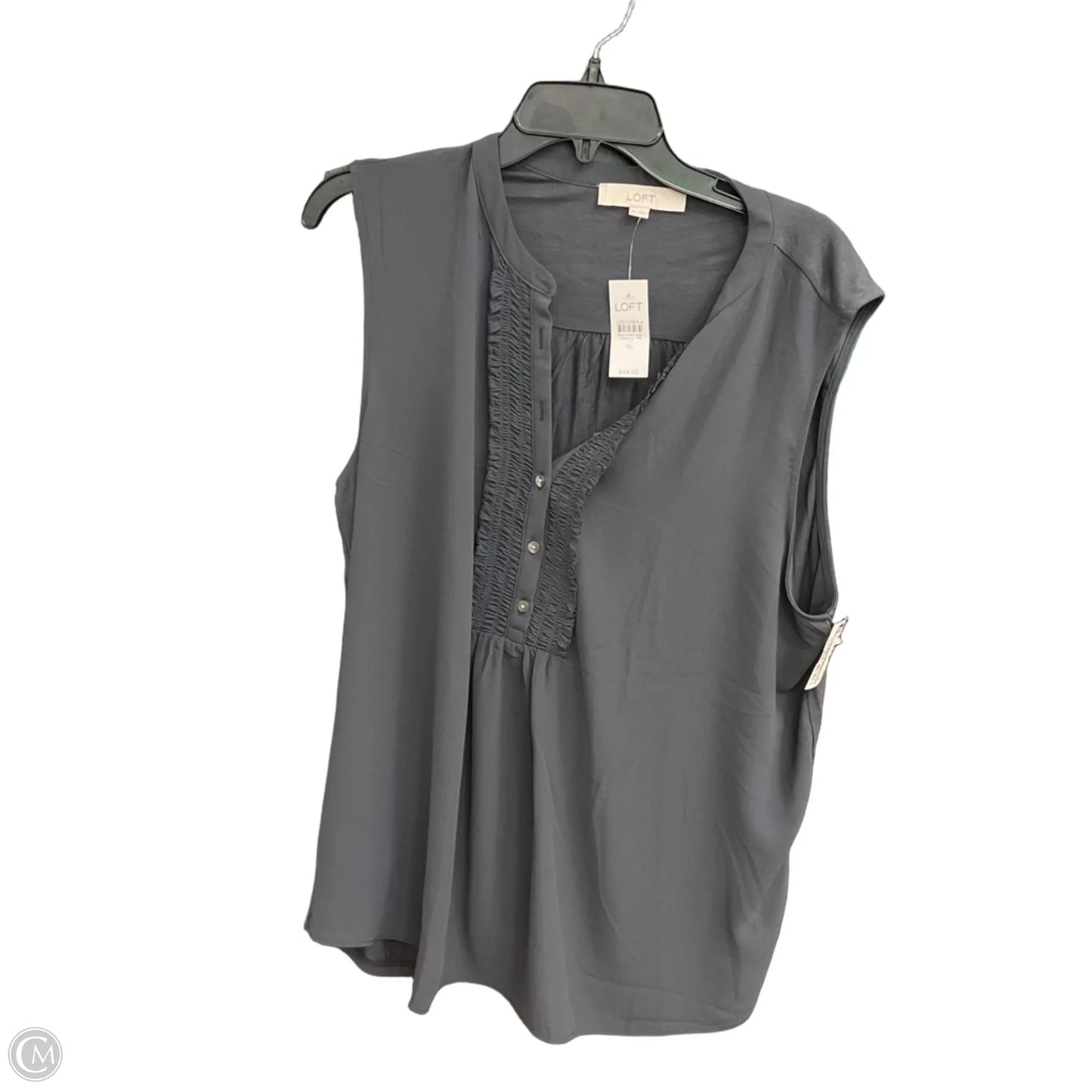 Top Sleeveless By Loft In Grey, Size: Xl