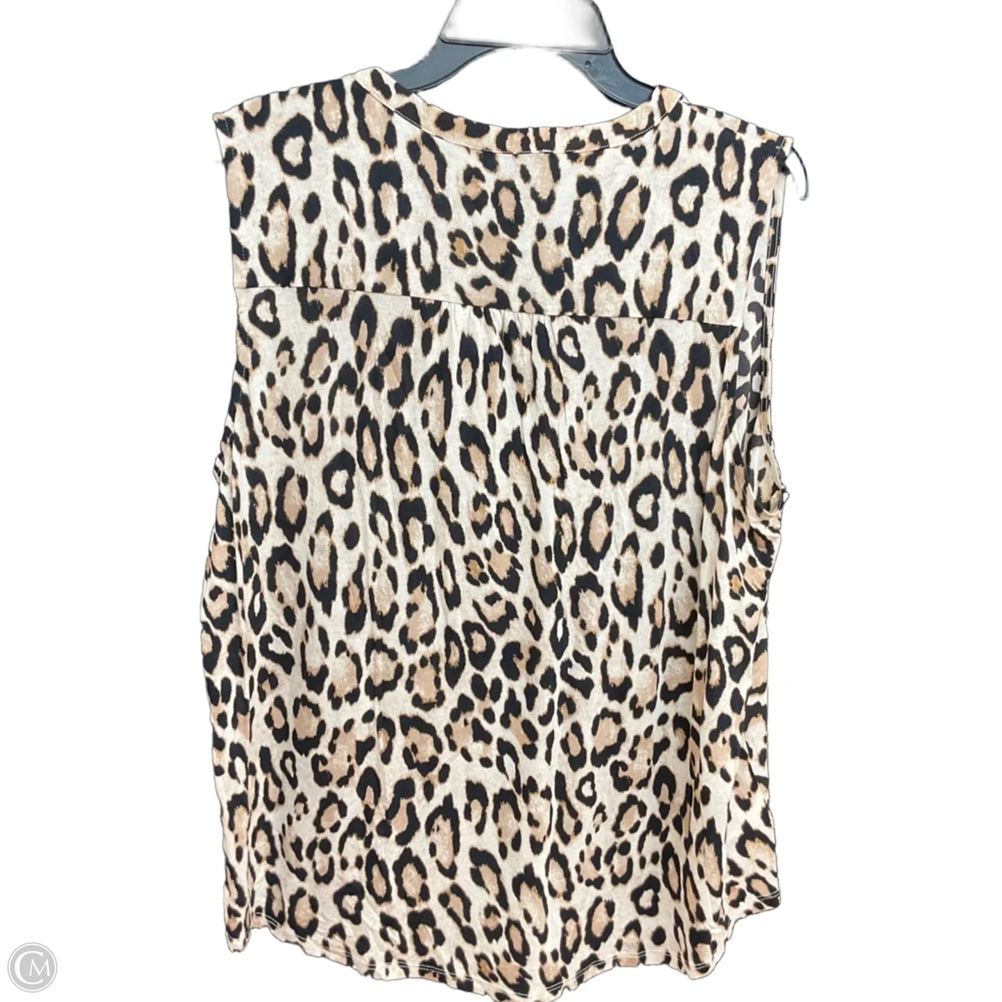 Top Sleeveless By Loft In Animal Print, Size: Xl