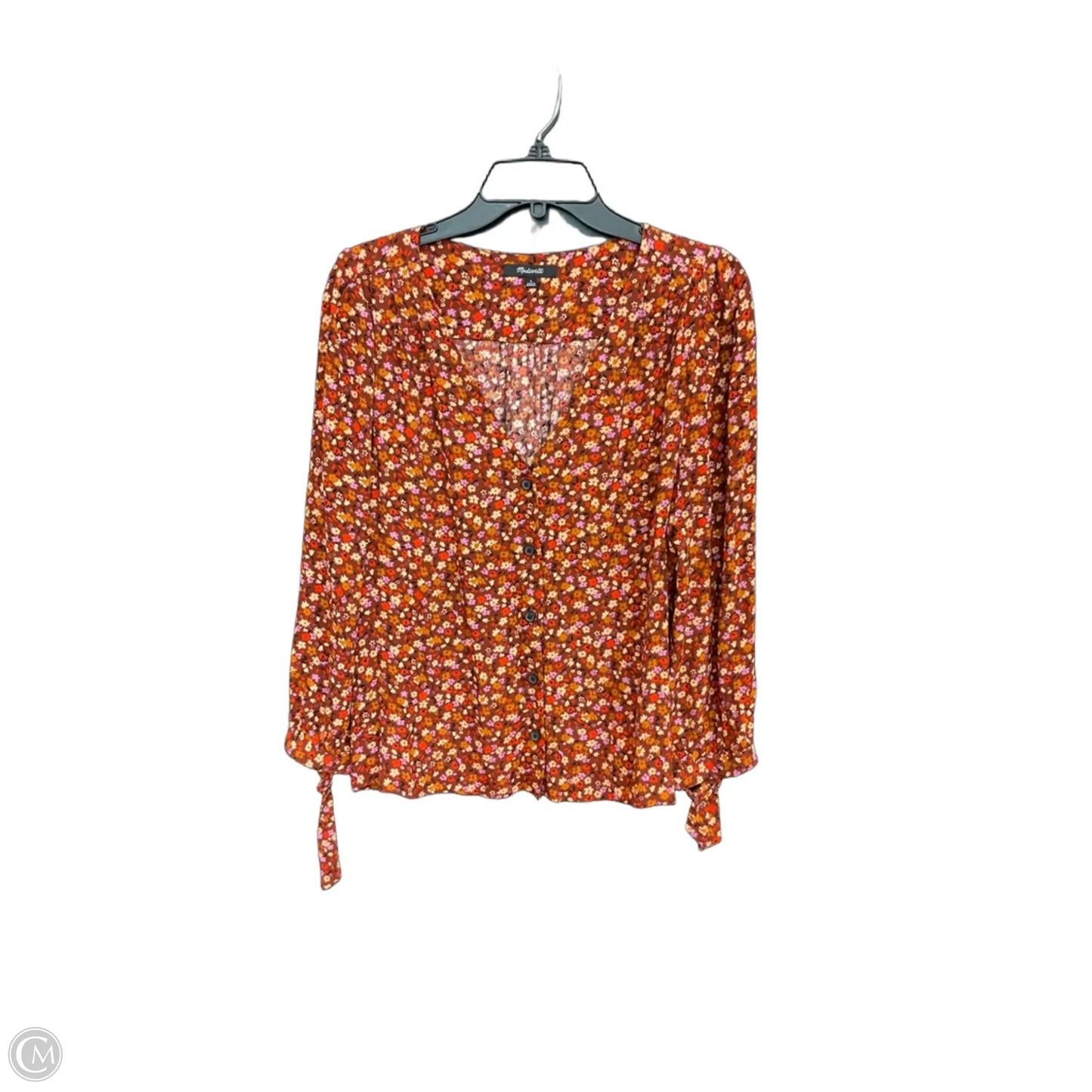 Top Long Sleeve By Madewell In Floral Print, Size: L