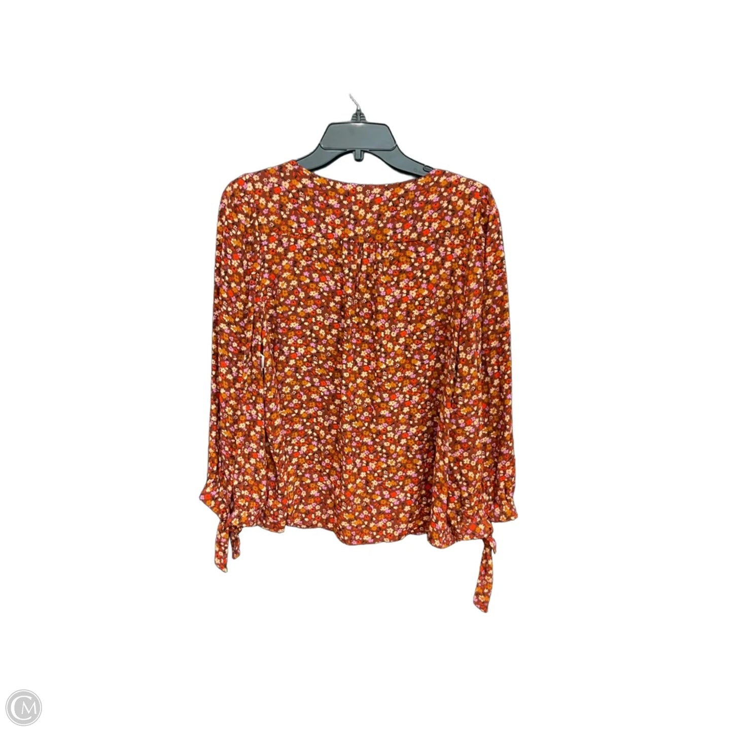 Top Long Sleeve By Madewell In Floral Print, Size: L