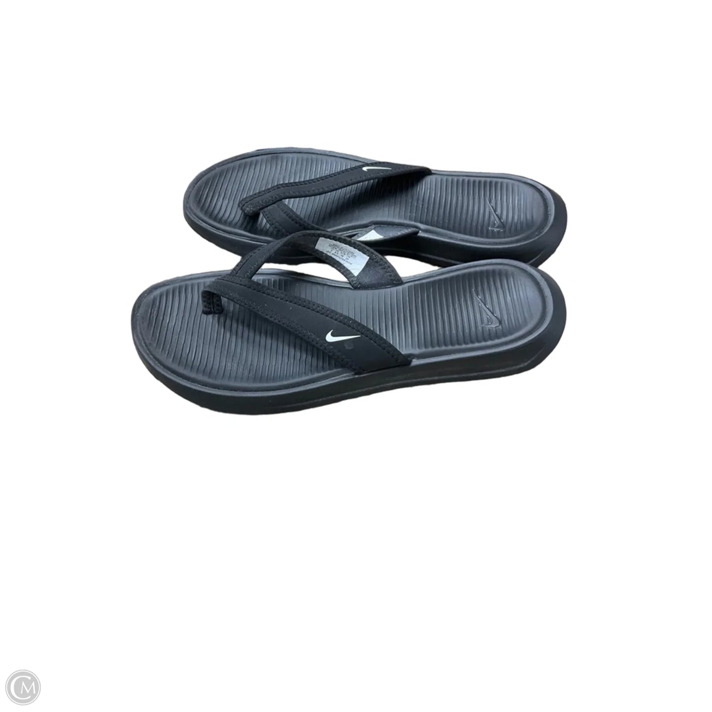 Sandals Flip Flops By Nike In Black, Size: 7