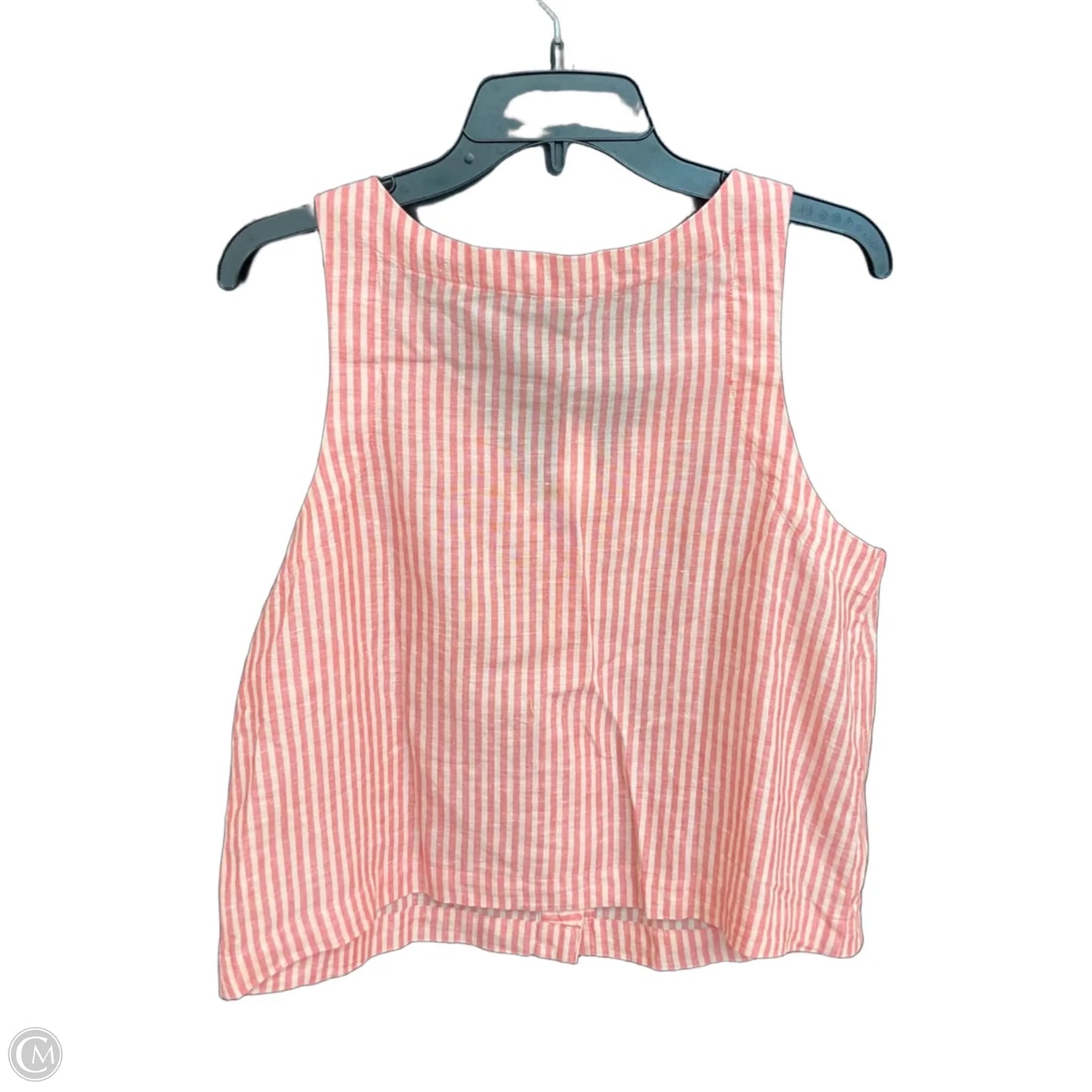 Top Sleeveless By Talbots In Striped Pattern, Size: Mp