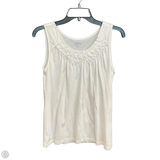 Top Sleeveless By Loft In White, Size: Xs