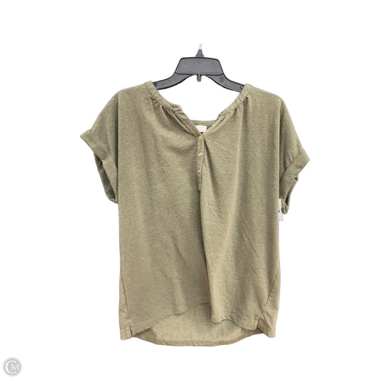 Top Short Sleeve By Loft In Green, Size: L