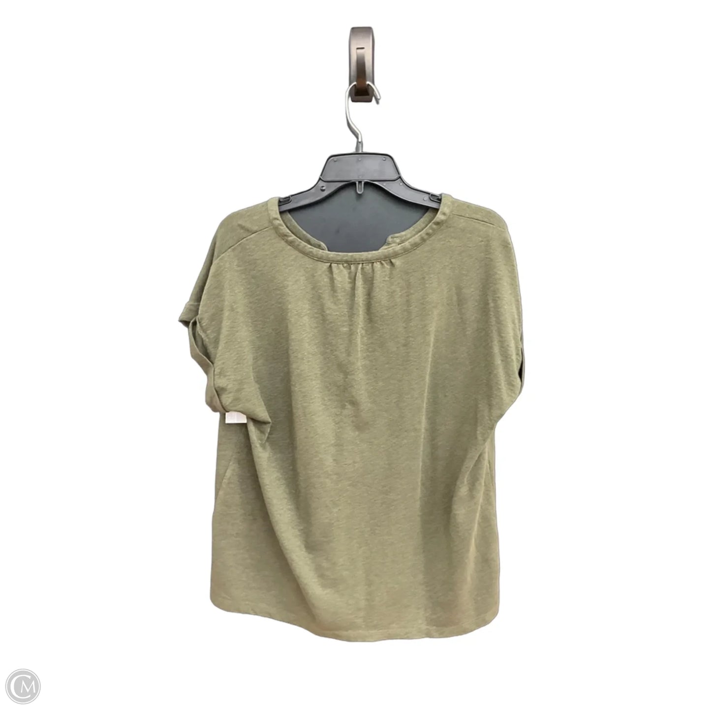 Top Short Sleeve By Loft In Green, Size: L