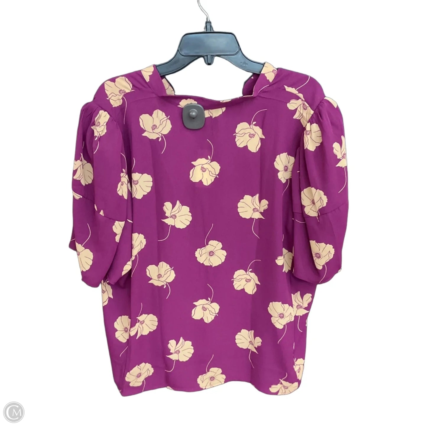Top Short Sleeve By Ann Taylor In Purple, Size: Xxl