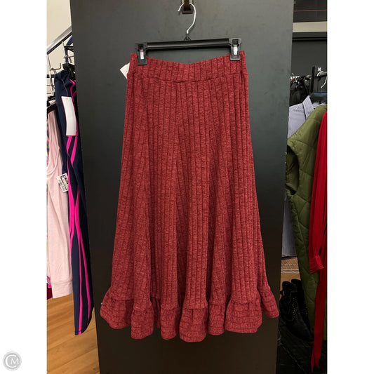 Skirt Maxi By Anthropologie In Red, Size: 4