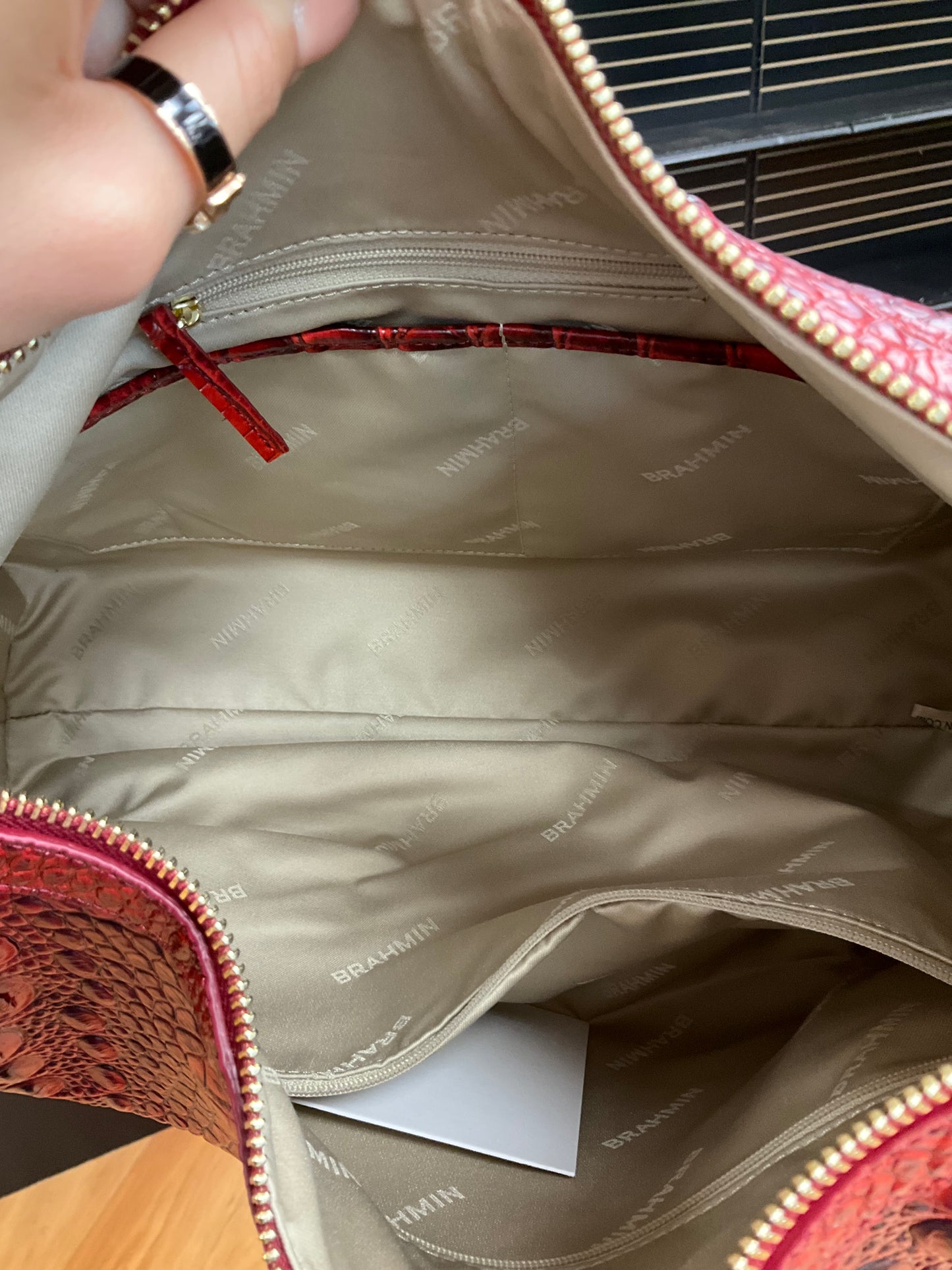 Handbag Designer By Brahmin, Size: Large