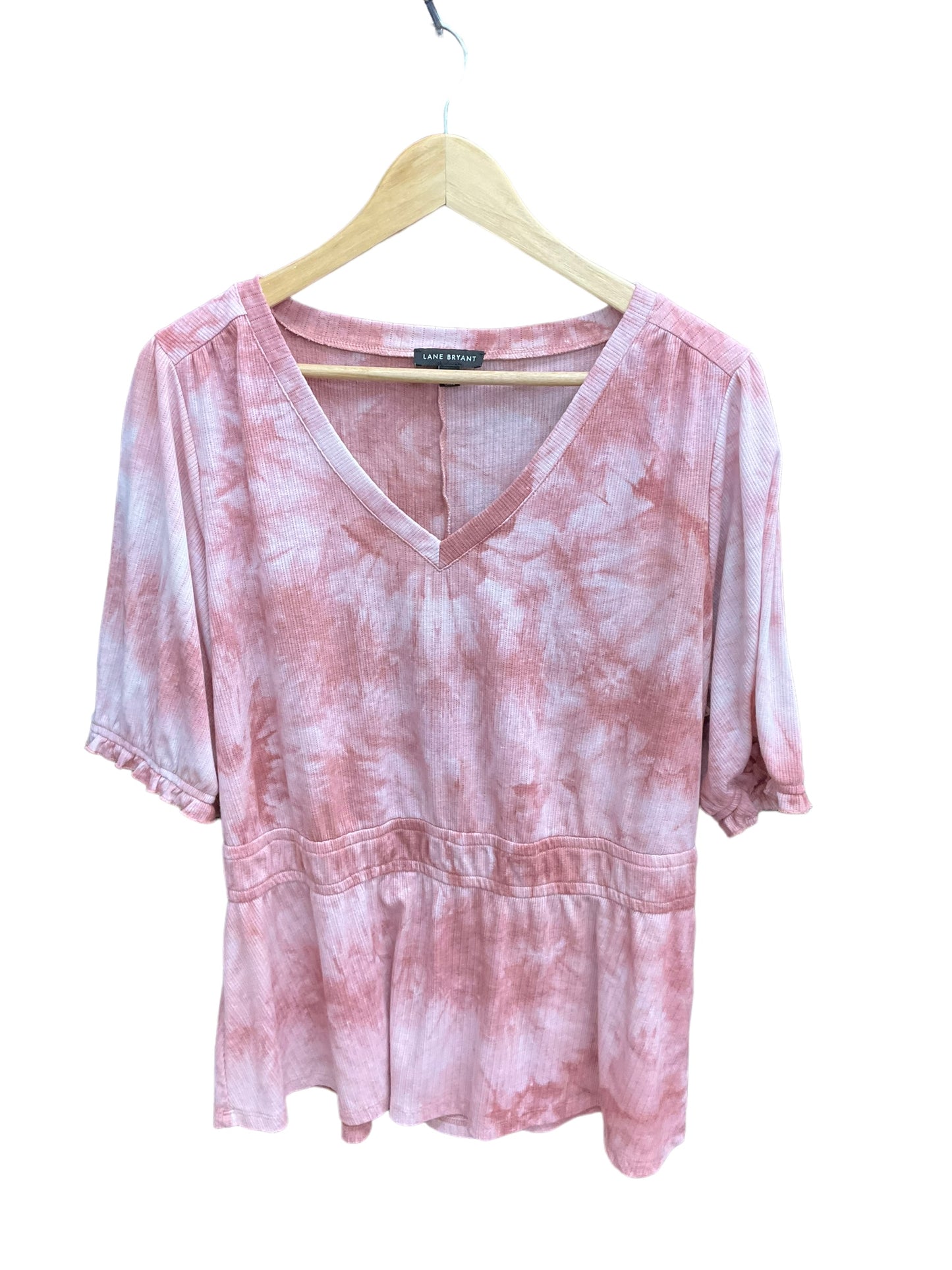 Tie Dye Print Top Short Sleeve Lane Bryant, Size 1x