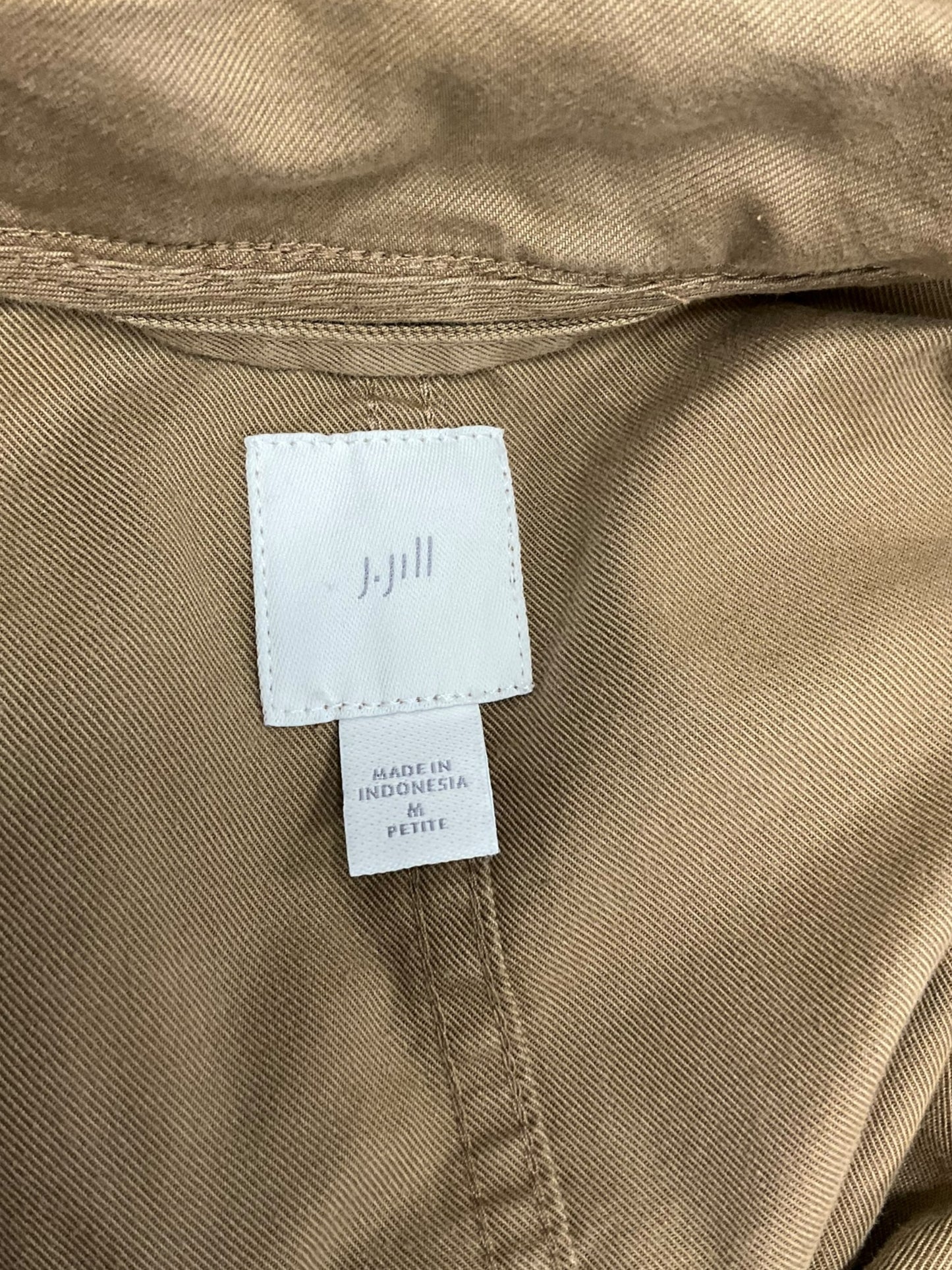 Jacket Utility By J Jill In Tan, Size: M