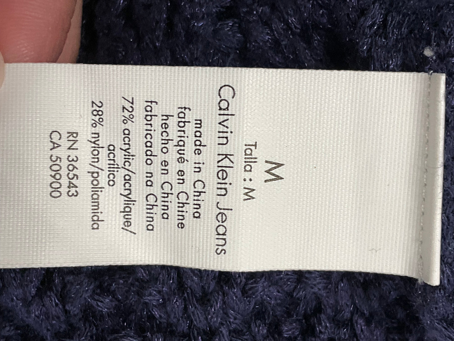 Sweater By Calvin Klein O In Navy, Size: M