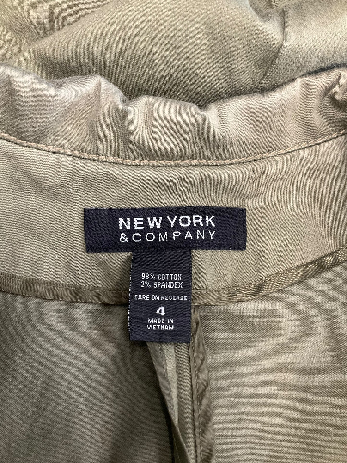 Jacket Moto By New York And Co In Green, Size: 4