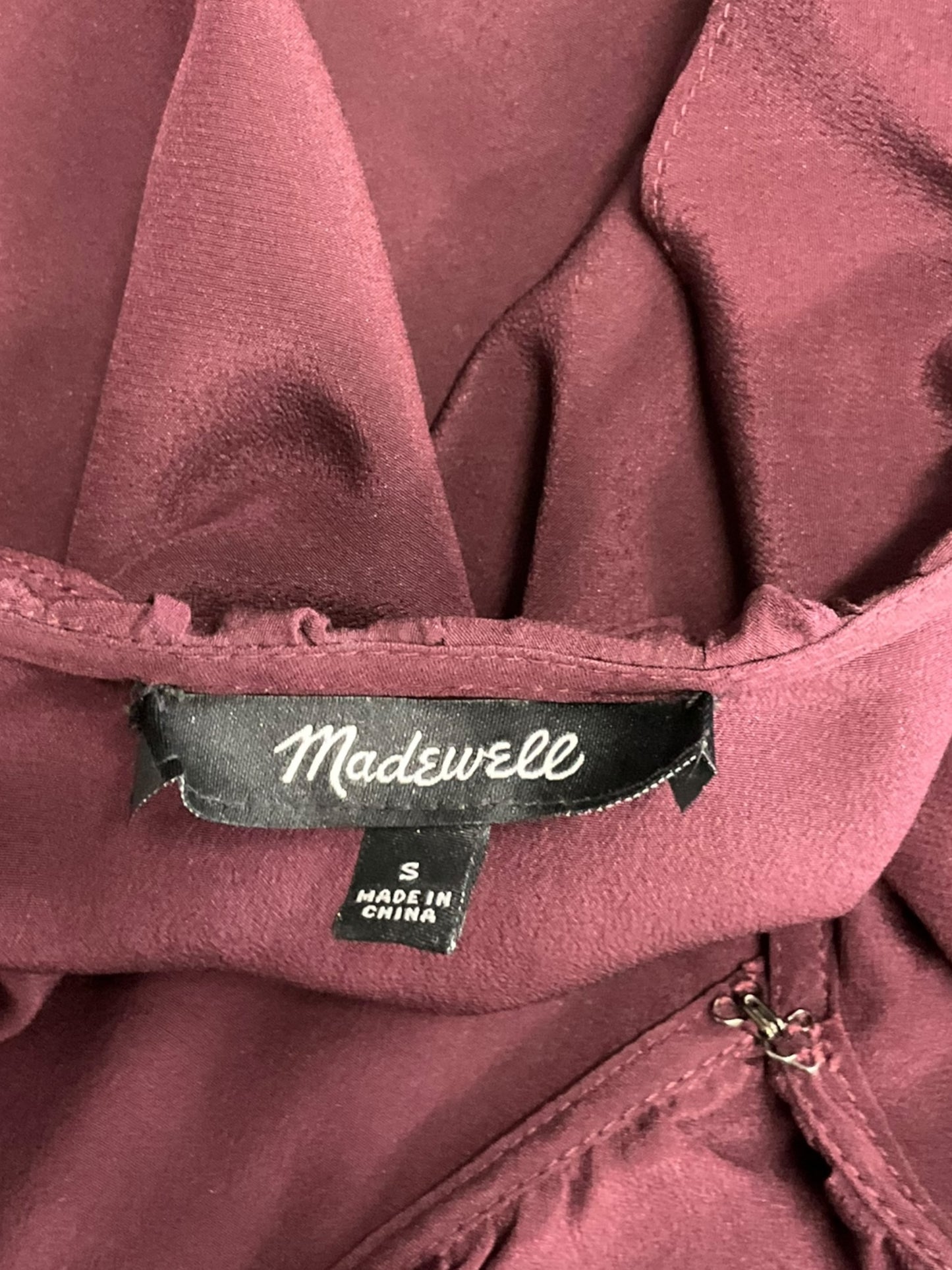 Blouse Long Sleeve By Madewell In Maroon, Size: S